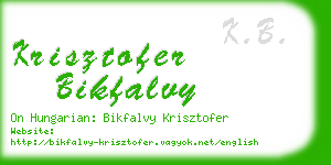 krisztofer bikfalvy business card
